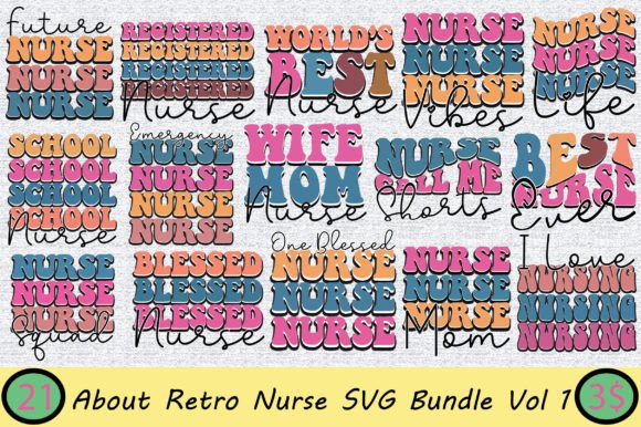 About Retro Nurse SVG Bundle Vol 1: Graphics & Print Templates