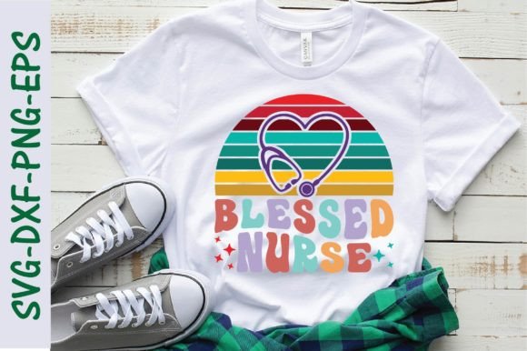 Blessed Nurse Svg, Retro Nurse Graphics