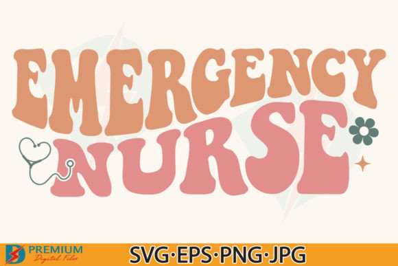Emergency Nurse SVG PNG, Retro Nursing Graphics