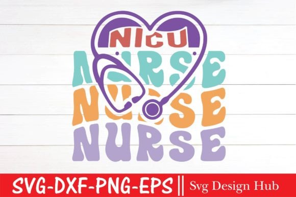 Nicu Nurse Svg, Retro Nurse Graphics
