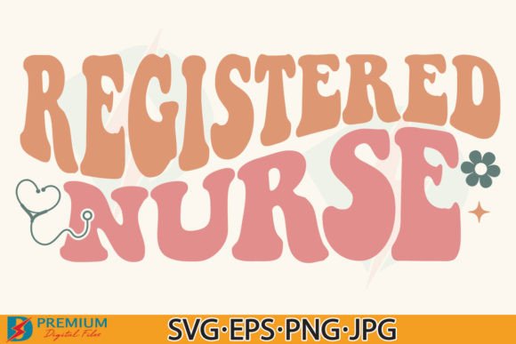 Registered Nurse SVG PNG, Retro Nursing Graphics