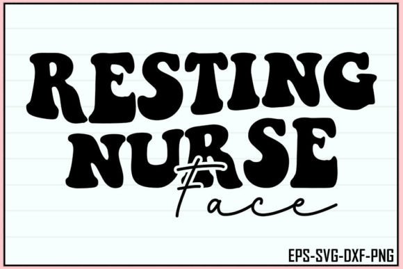 Resting Nurse Face - Retro Nurse Svg