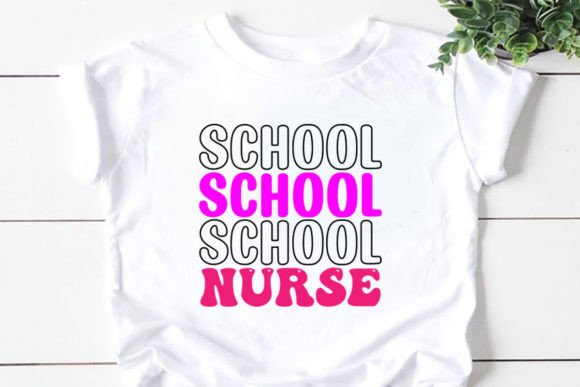 Retro School Nurse SVG for Graphics and T-Shirt Designs