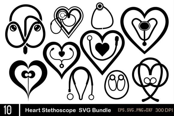 Stethoscope SVG Bundle for Graphics and Illustrations